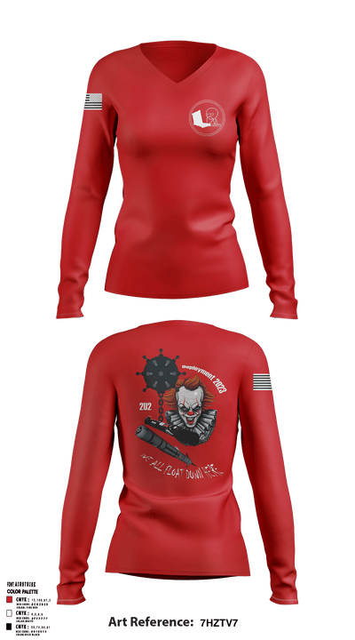 Mobile unit 2 64041633 Women's Long Sleeve V-neck Shirt - 51