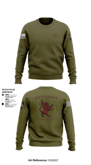 Crew Neck Sweatshirt, , Army, Teamtime, Team time, sublimation, custom sports apparel, team uniforms, spirit wear, spiritwear, sports uniforms, custom shirts, team store, custom team store, fundraiser sports, apparel fundraiser