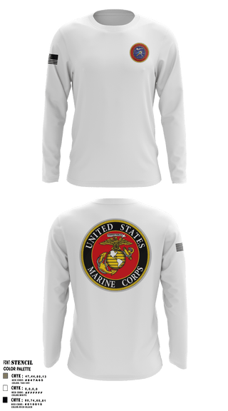Long Sleeve Performance Shirt, , Marines, Teamtime, Team time, sublimation, custom sports apparel, team uniforms, spirit wear, spiritwear, sports uniforms, custom shirts, team store, custom team store, fundraiser sports, apparel fundraiser