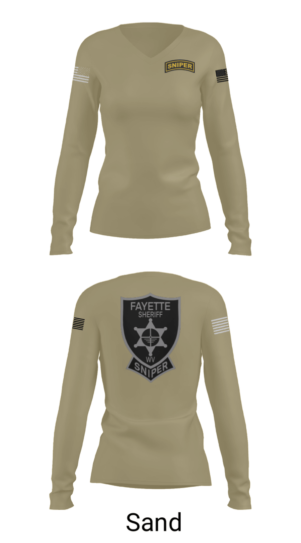 Women's Long Sleeve Vneck Shirt, , Police, Teamtime, Team time, sublimation, custom sports apparel, team uniforms, spirit wear, spiritwear, sports uniforms, custom shirts, team store, custom team store, fundraiser sports, apparel fundraiser