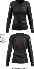 Redshift7 18466116 Women's Long Sleeve V-neck Shirt - 1