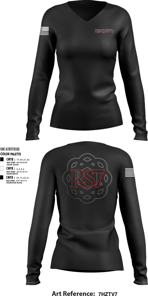 Women's Long Sleeve Vneck Shirt, Redshift7, Space Force, Teamtime, Team time, sublimation, custom sports apparel, team uniforms, spirit wear, spiritwear, sports uniforms, custom shirts, team store, custom team store, fundraiser sports, apparel fundraiser