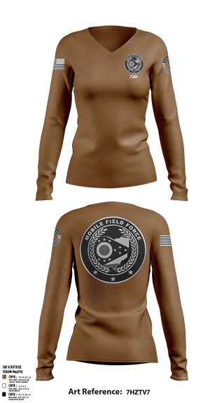 Women's Long Sleeve Vneck Shirt, , Police, Teamtime, Team time, sublimation, custom sports apparel, team uniforms, spirit wear, spiritwear, sports uniforms, custom shirts, team store, custom team store, fundraiser sports, apparel fundraiser