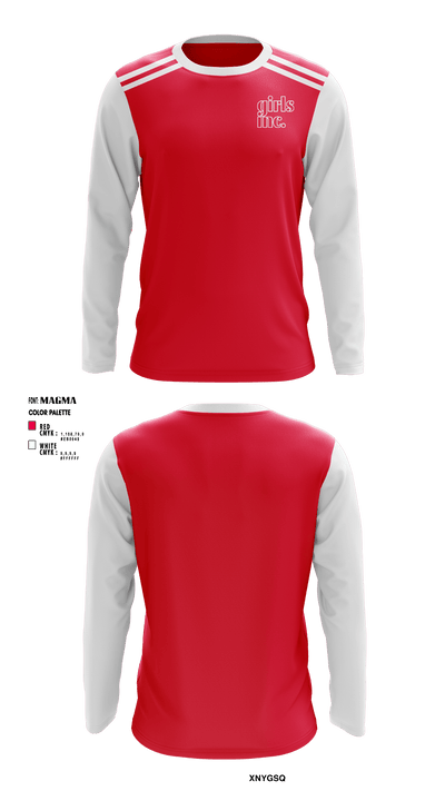 Girls Inc. Camp 54440831 Long Sleeve Performance Shirt - 1