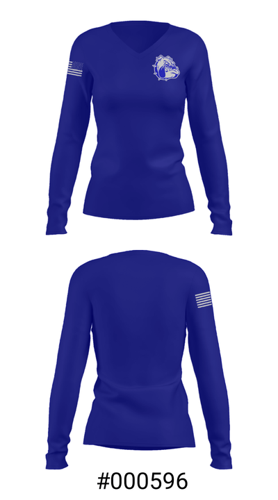 Burke High School Basketball 62603796 Women's Long Sleeve V-neck Shirt - 20
