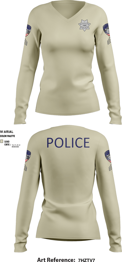 Willits Little Lake JRTF 70658416 Women's Long Sleeve V-neck Shirt - 20