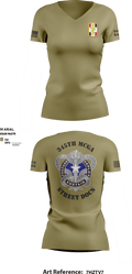 345th MCGA 98196690 Women's Short Sleeve V-neck Shirt - 7