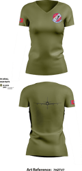 151st Air Refueling Squadron 9193987 Women's Short Sleeve V-neck Shirt - 2