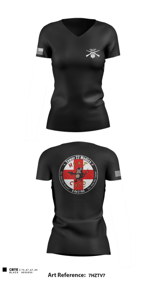 Women's Short Sleeve Vneck Shirt, , National Guard, Teamtime, Team time, sublimation, custom sports apparel, team uniforms, spirit wear, spiritwear, sports uniforms, custom shirts, team store, custom team store, fundraiser sports, apparel fundraiser