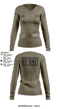 K9 Unit 27578074 Women's Long Sleeve V-neck Shirt - 7