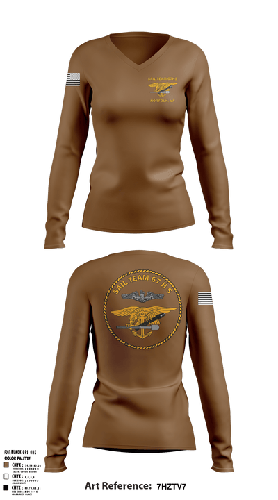 NNSY & FMB 67HS 67056282 Women's Long Sleeve V-neck Shirt - 1