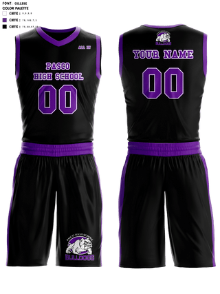 Basketball Uniform, Pasco High School Basketball, Men's Basketball, Teamtime, Team time, sublimation, custom sports apparel, team uniforms, spirit wear, spiritwear, sports uniforms, custom shirts, team store, custom team store, fundraiser sports, apparel fundraiser