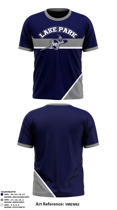 Lake Park High School 21589726 Short Sleeve Performance Shirt - 1