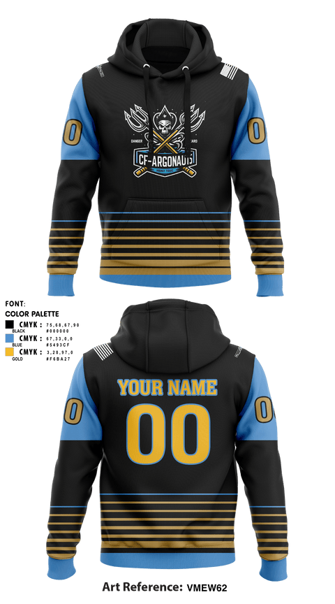 Hoodie, CF-ARGONAUTS, Ice Hockey, Teamtime, Team time, sublimation, custom sports apparel, team uniforms, spirit wear, spiritwear, sports uniforms, custom shirts, team store, custom team store, fundraiser sports, apparel fundraiser