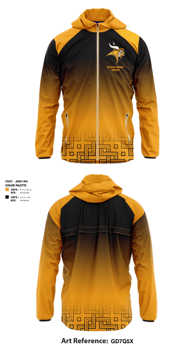 Pelican Rapids High School Track 20694810 Windbreaker - 1
