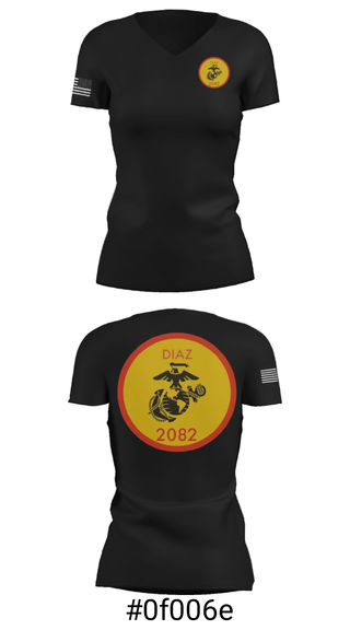Women's Short Sleeve Vneck Shirt, , Marines, Teamtime, Team time, sublimation, custom sports apparel, team uniforms, spirit wear, spiritwear, sports uniforms, custom shirts, team store, custom team store, fundraiser sports, apparel fundraiser