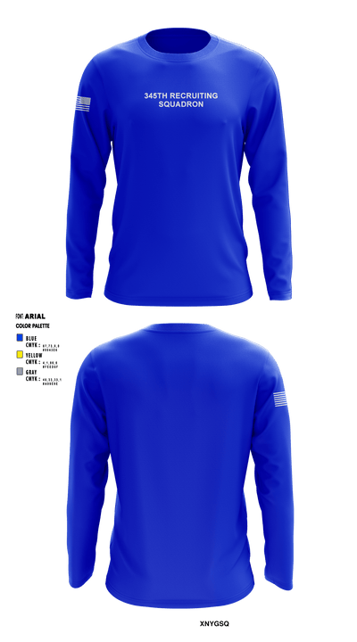 345th Recruiting Squadron 28911257 Long Sleeve Performance Shirt - 1