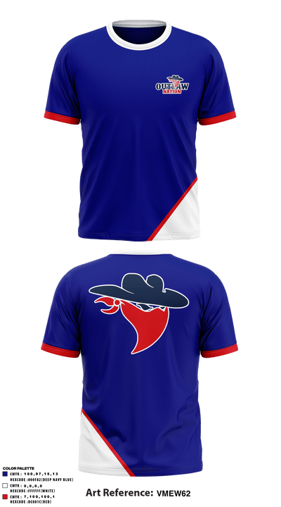 Saugerties Outlaws 20780337 Short Sleeve Performance Shirt - 1