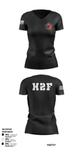 1CAB H2F 80015574 Women's Short Sleeve V-neck Shirt - 1