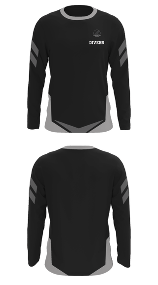 Long Sleeve Performance Shirt, Divers, Football, Teamtime, Team time, sublimation, custom sports apparel, team uniforms, spirit wear, spiritwear, sports uniforms, custom shirts, team store, custom team store, fundraiser sports, apparel fundraiser