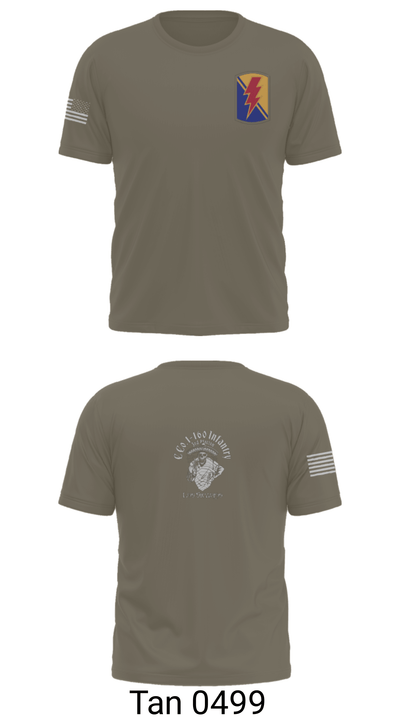 C Co. 1-160 Infantry 40456351 Short Sleeve Performance Shirt - 34
