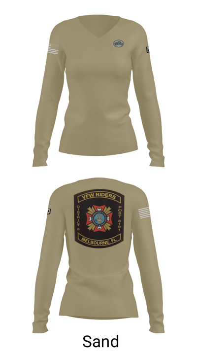 VFW Post 8191 13144984 Women's Long Sleeve V-neck Shirt - 42