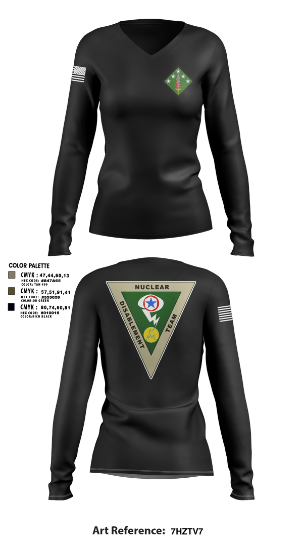 Women's Long Sleeve Vneck Shirt, , Army, Teamtime, Team time, sublimation, custom sports apparel, team uniforms, spirit wear, spiritwear, sports uniforms, custom shirts, team store, custom team store, fundraiser sports, apparel fundraiser