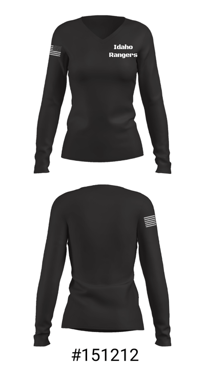 Idaho Rangers 25313221 Women's Long Sleeve V-neck Shirt - 20