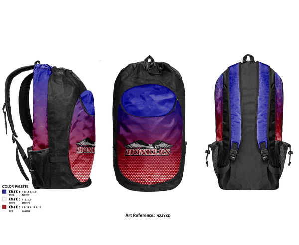 Gear Bag, Honkers Women's Basketball, Women's Basketball, Teamtime, Team time, sublimation, custom sports apparel, team uniforms, spirit wear, spiritwear, sports uniforms, custom shirts, team store, custom team store, fundraiser sports, apparel fundraiser