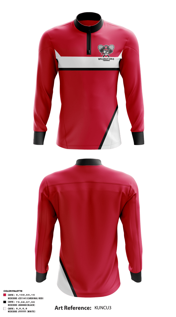 Quarter Zip Jacket, wellesley girls tennis, Tennis, Teamtime, Team time, sublimation, custom sports apparel, team uniforms, spirit wear, spiritwear, sports uniforms, custom shirts, team store, custom team store, fundraiser sports, apparel fundraiser