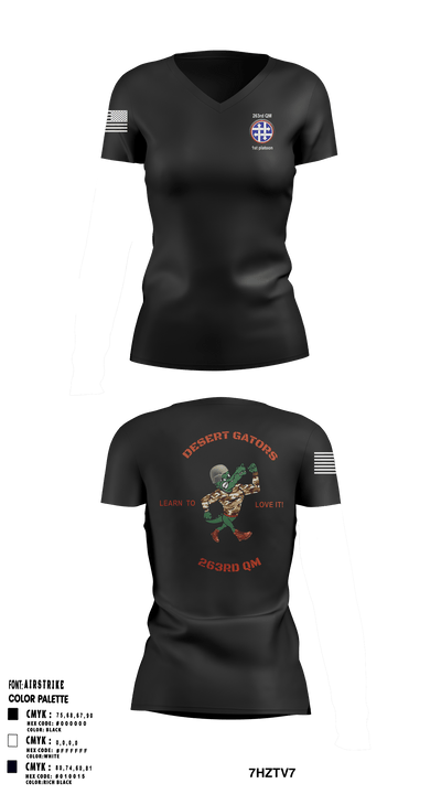 263rd QM 2065282 Women's Short Sleeve V-neck Shirt - 49