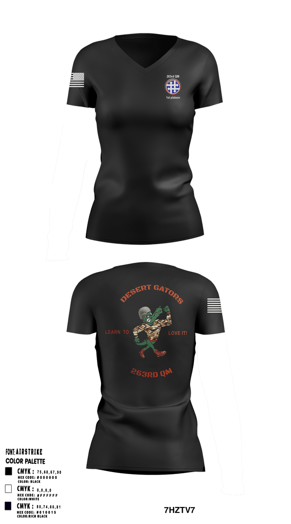 Women's Short Sleeve Vneck Shirt, 263rd QM, Army, Teamtime, Team time, sublimation, custom sports apparel, team uniforms, spirit wear, spiritwear, sports uniforms, custom shirts, team store, custom team store, fundraiser sports, apparel fundraiser