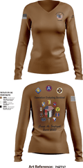 145 MMB 41967135 Women's Long Sleeve V-neck Shirt - 1