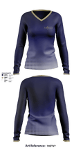 Navy Swimming and Diving 80222264 Women's Long Sleeve V-neck Shirt - 2