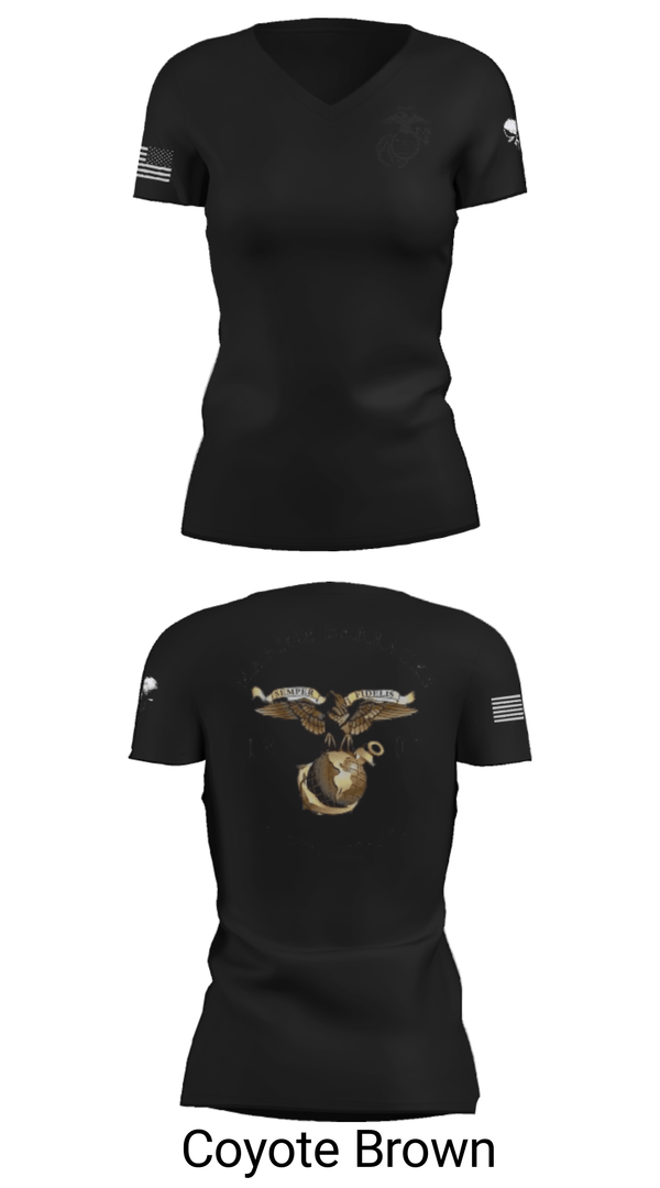 Women's Short Sleeve Vneck Shirt, , Marines, Teamtime, Team time, sublimation, custom sports apparel, team uniforms, spirit wear, spiritwear, sports uniforms, custom shirts, team store, custom team store, fundraiser sports, apparel fundraiser