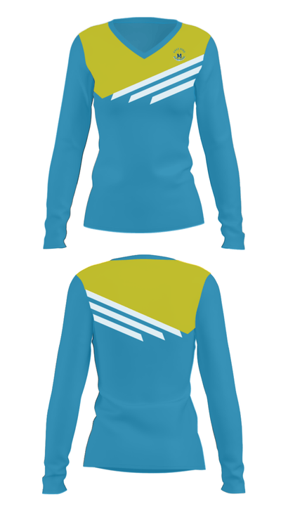 East Carteret High School Band 74588516 Women's Long Sleeve V-neck Shirt - 7