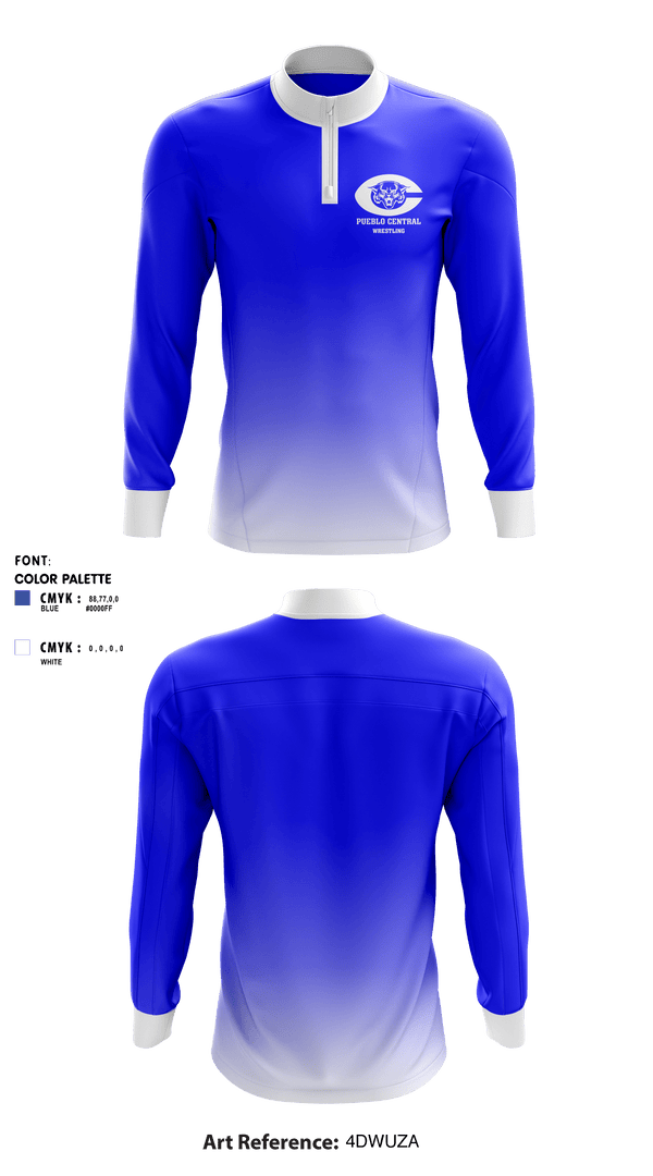Quarter Zip Jacket, Pueblo Central High School Wrestling, Wrestling, Teamtime, Team time, sublimation, custom sports apparel, team uniforms, spirit wear, spiritwear, sports uniforms, custom shirts, team store, custom team store, fundraiser sports, apparel fundraiser