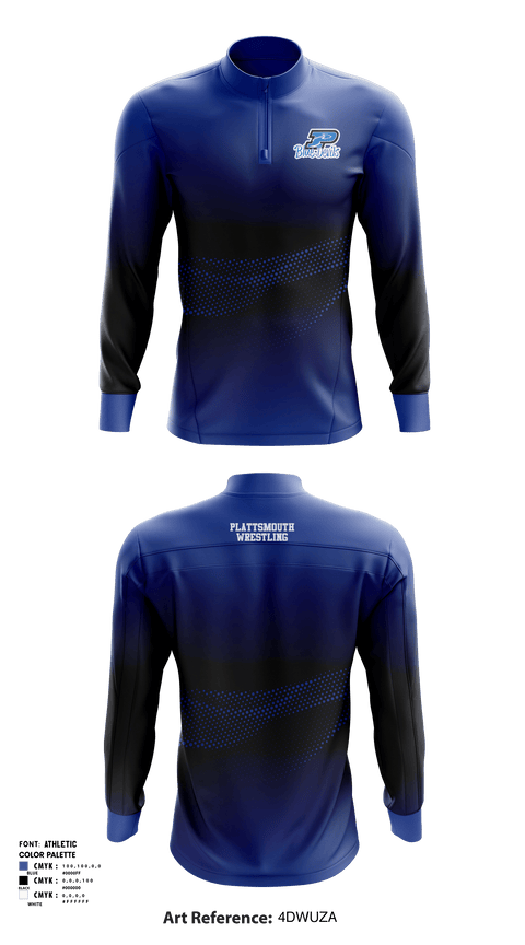 Quarter Zip Jacket, Plattsmouth High School Wrestling, Wrestling, Teamtime, Team time, sublimation, custom sports apparel, team uniforms, spirit wear, spiritwear, sports uniforms, custom shirts, team store, custom team store, fundraiser sports, apparel fundraiser