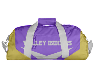 Duffle Bag, Valley Indians, Men's Basketball, Teamtime, Team time, sublimation, custom sports apparel, team uniforms, spirit wear, spiritwear, sports uniforms, custom shirts, team store, custom team store, fundraiser sports, apparel fundraiser