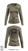 422 CA BN 45970215 Women's Long Sleeve V-neck Shirt - 4
