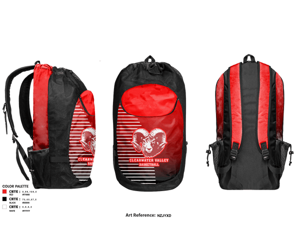 Gear Bag, Clearwater Valley High School Basketball, Men's Basketball, Teamtime, Team time, sublimation, custom sports apparel, team uniforms, spirit wear, spiritwear, sports uniforms, custom shirts, team store, custom team store, fundraiser sports, apparel fundraiser