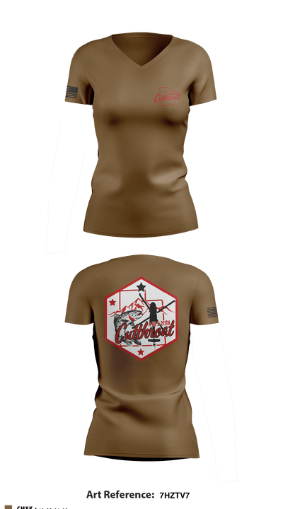 A Co. 2-211th GSAB 21328090 Women's Short Sleeve V-neck Shirt - 4