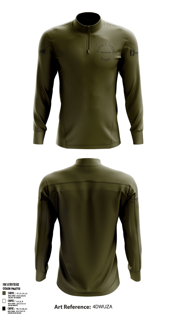 Quarter Zip Jacket, , Army, Teamtime, Team time, sublimation, custom sports apparel, team uniforms, spirit wear, spiritwear, sports uniforms, custom shirts, team store, custom team store, fundraiser sports, apparel fundraiser