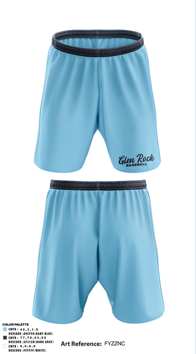 Glen Rock Panthers 12U 83720061 Athletic Shorts With Pockets - 2