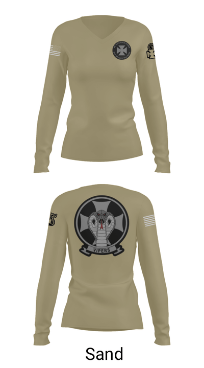 HMLA-169 74224528 Women's Long Sleeve V-neck Shirt - 41