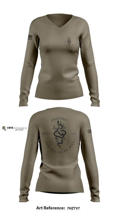 REDNECK'S 35768614 Women's Long Sleeve V-neck Shirt - 2