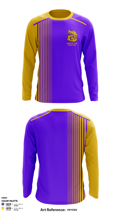 Long Sleeve Rash Guard Shirt, Showalter Middle School Wrestling, Wrestling, Teamtime, Team time, sublimation, custom sports apparel, team uniforms, spirit wear, spiritwear, sports uniforms, custom shirts, team store, custom team store, fundraiser sports, apparel fundraiser