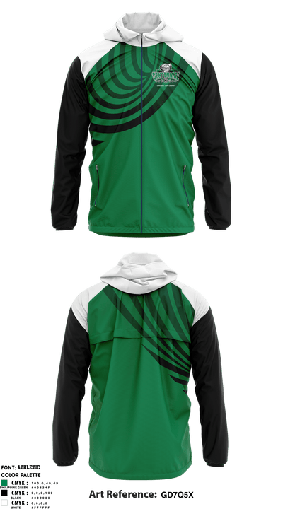 Centennial Middle School Cross Country 59518816 Windbreaker - 1