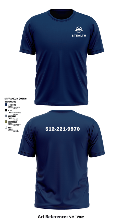 Stealth customs 84323734 Short Sleeve Performance Shirt - 11
