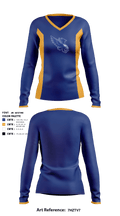 Factoryville Christian School 38098854 Women's Long Sleeve V-neck Shirt - 6